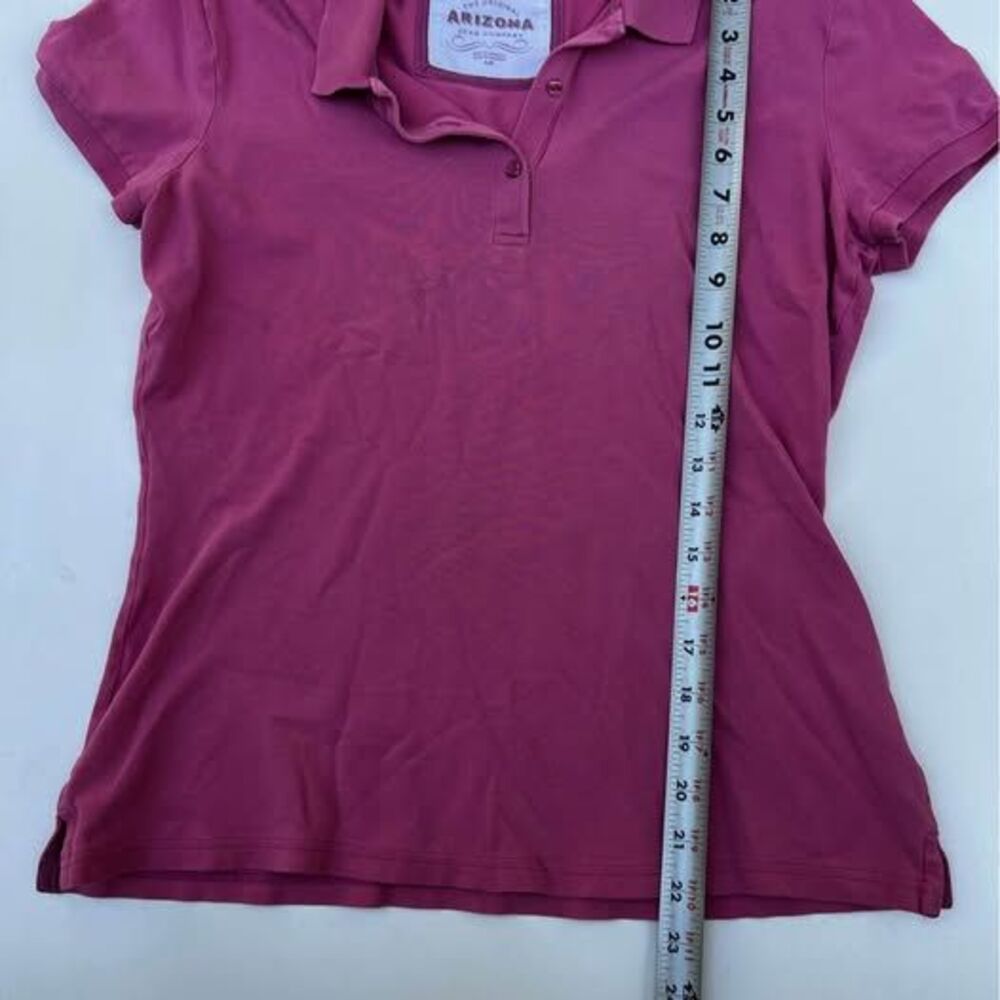 Arizona Jean Company Pink Polo Shirt Size Large